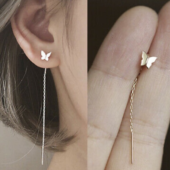 Jewelry - New 925 Sterling silver/18k gold plated earrings